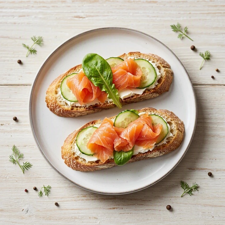 Bruschette cu somon